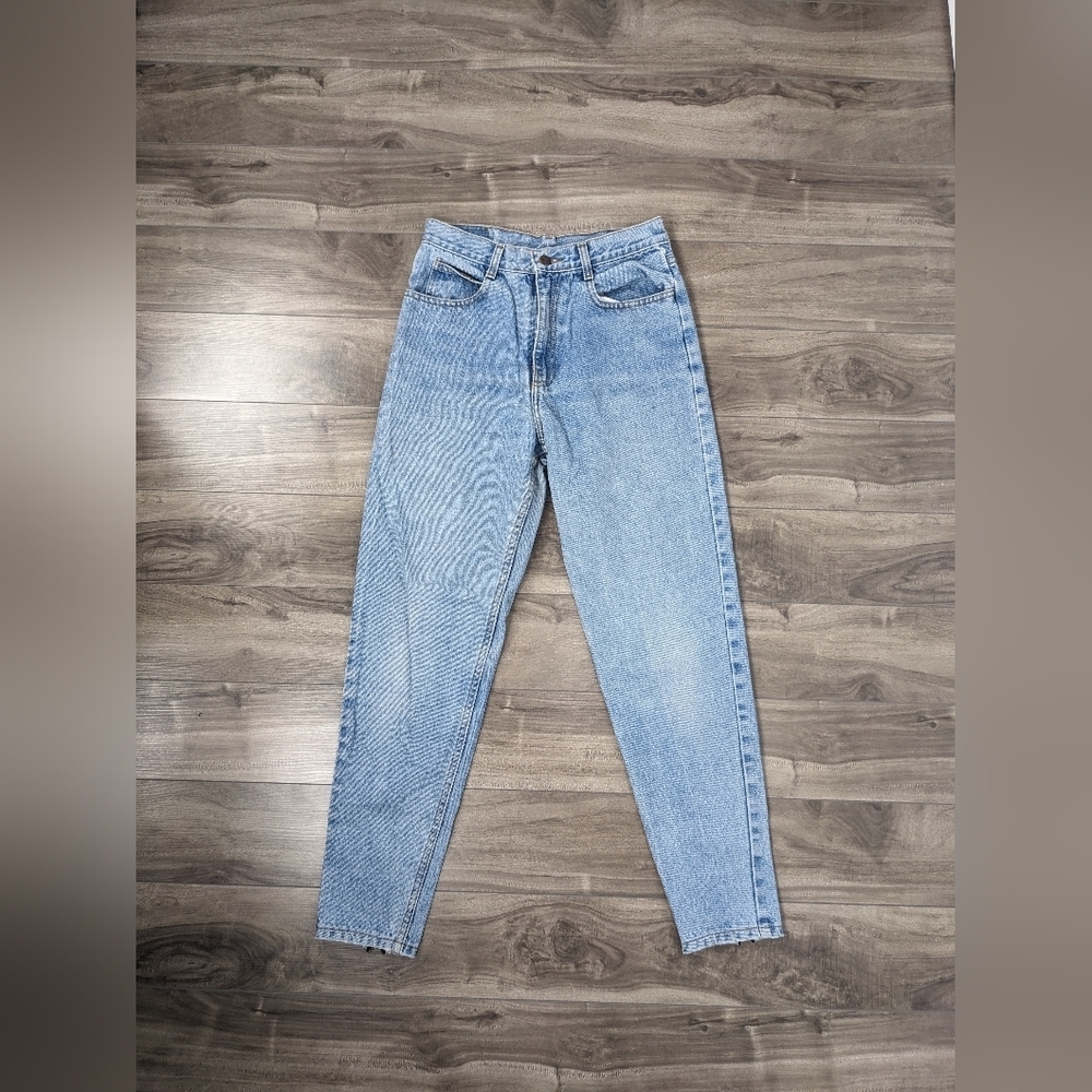 VINTAGE Jordache High Rise Blue Tapered Jeans Bow